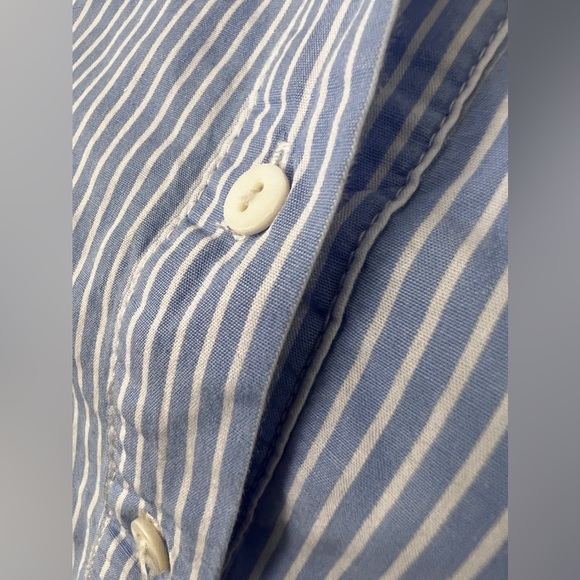 Philosophy blue White Stripe Dress with ruffles, size PXL - Picture 3 of 12